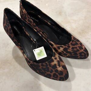 Pair of size 8 1/2 leopard Alex Marie heels